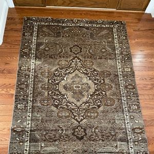 Vintage Turkish Brown Rug - 4.2x6.2 Area Rug